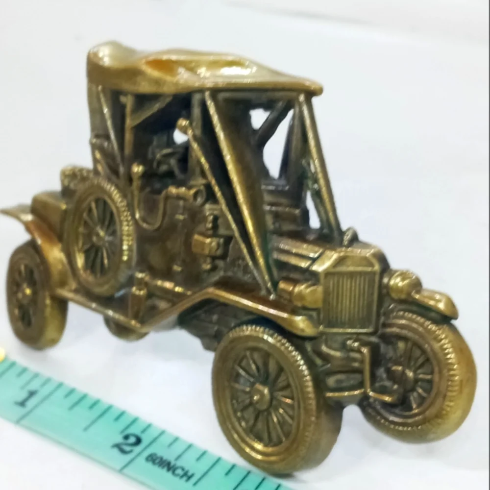 1978 Brass Model T Car Belt Baron Buckle Rare Vintage